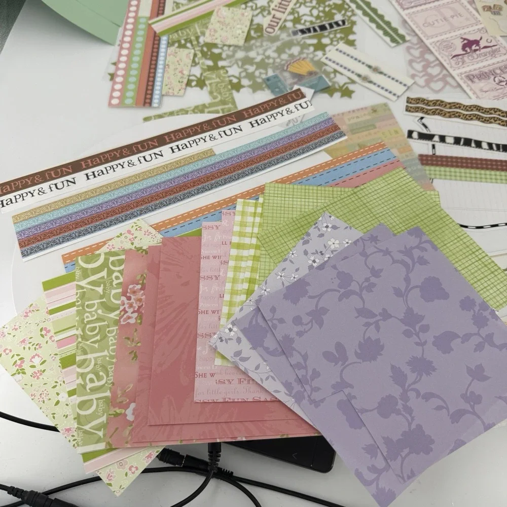 Large Mixed Lot Of Scrapbooking Supplies-Paper Cardstock Embellishments‎ Sticker